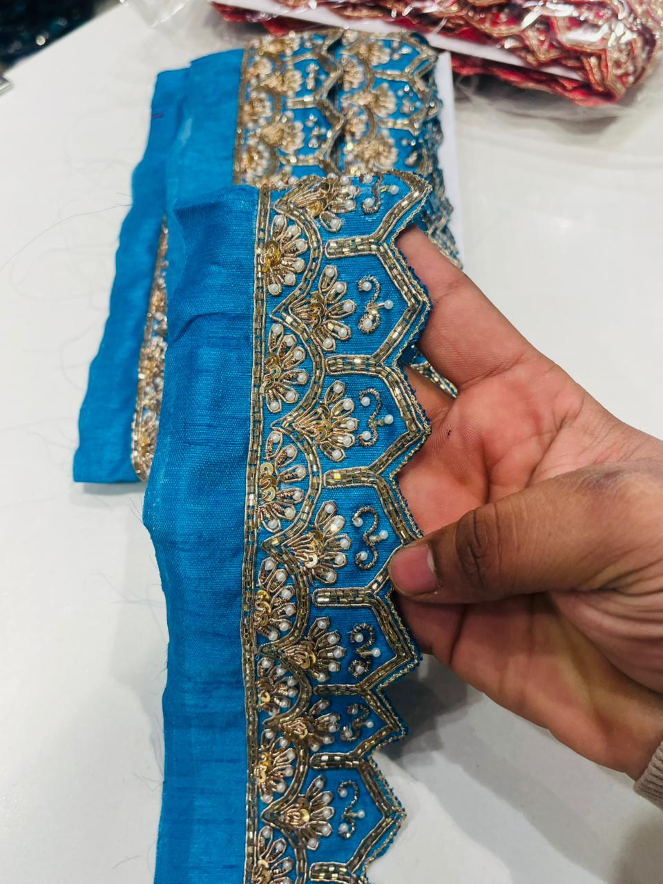 K.R KASAT - Blue Colour Lace